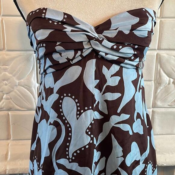 La Ligne Blue Strapless Silk Midi Dress Size Small New Retails $595 - Picture 4 of 6